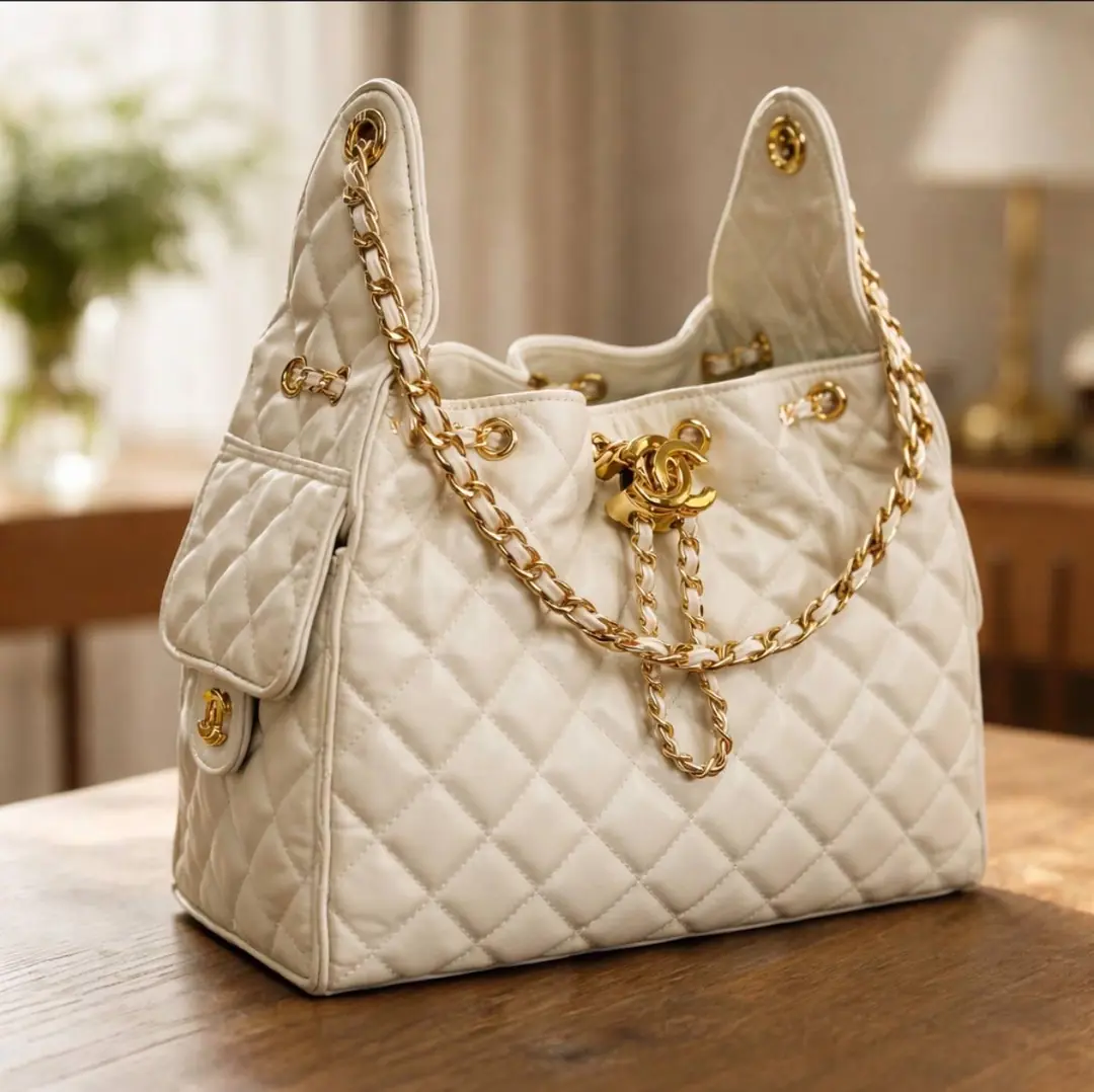 CHANEL 25 DRAWSTRİNG KREM