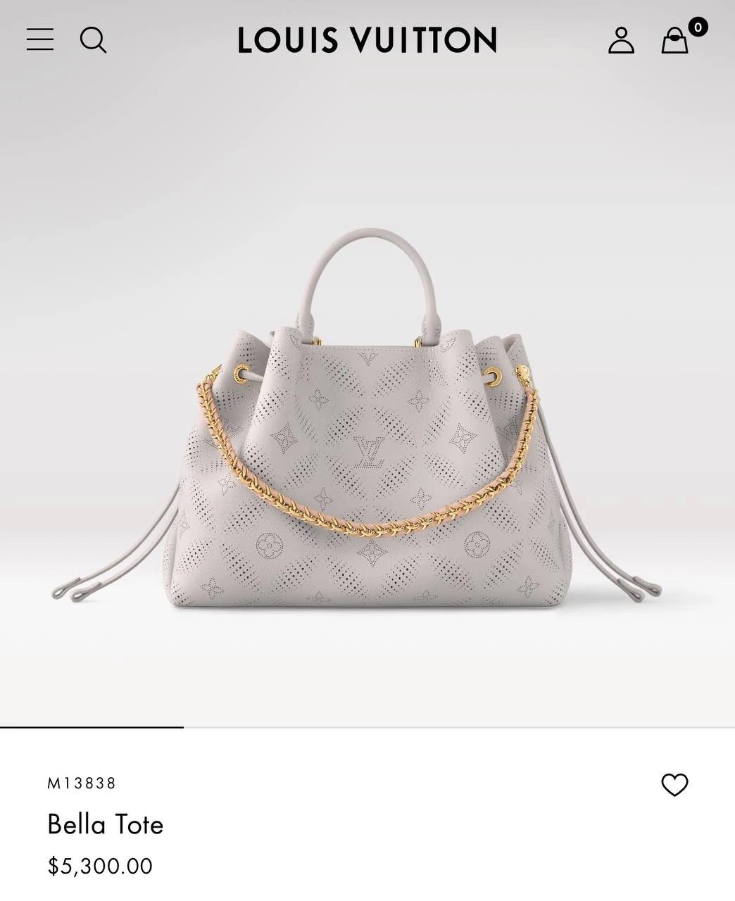 Louis Vuitton Bella MM Toge Bag A+