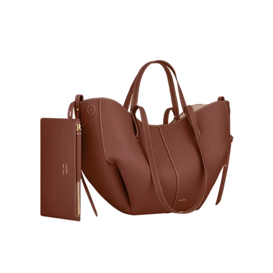 Polene Cyme Mini Brown görsel 3