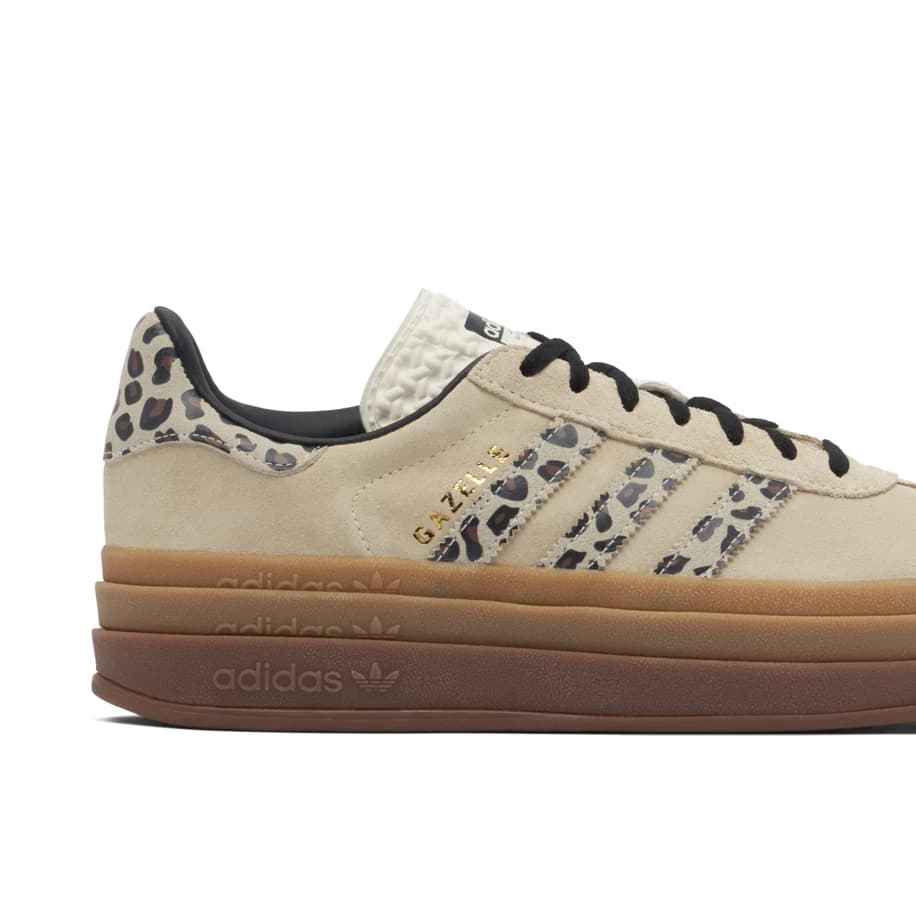 adidas Gazelle Bold Cream Black Leopard görsel 5