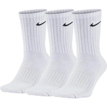 Nike Beyaz Standart 3 lü Çorap Seti