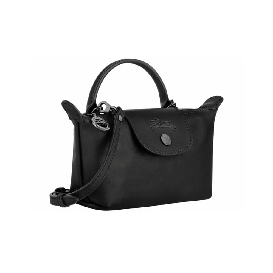 Longchamp Le Pliage XS Leather Black görsel 3