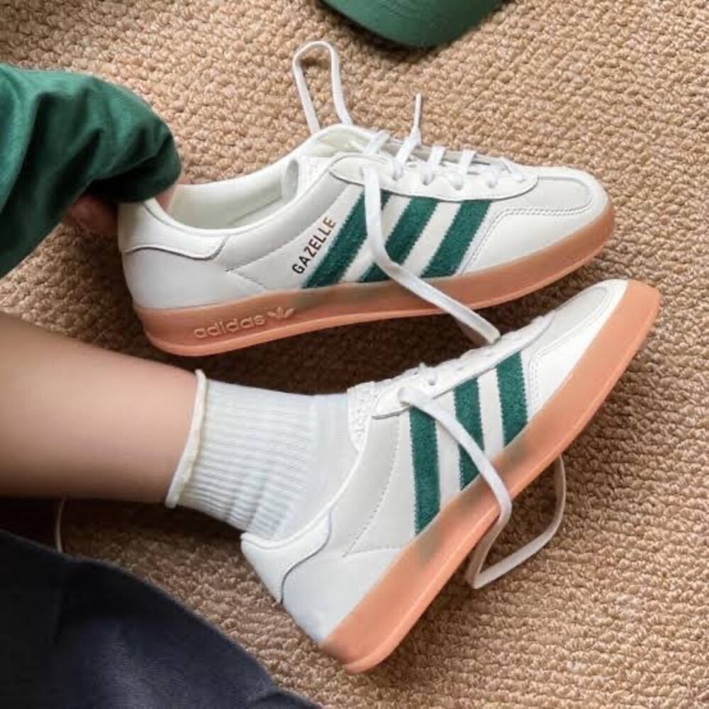 Adidas Gazelle indoor emmi off white dark green