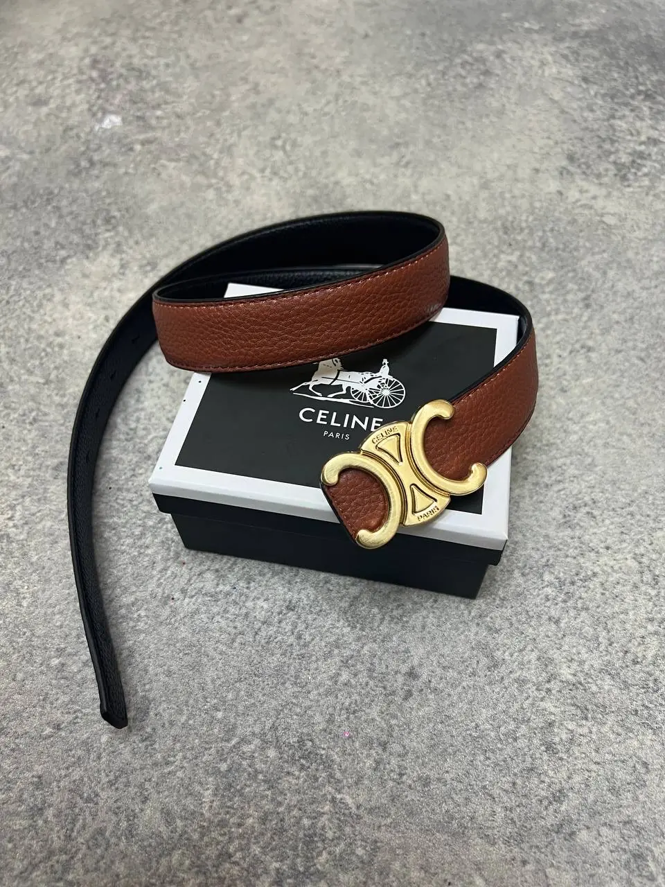 CELNE KAHVE GOLD DETAYLI KEMER