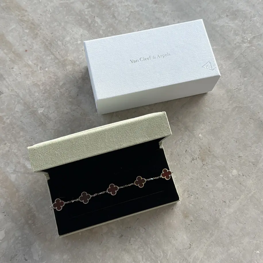 Van Cleef Bordo Bileklik (Premium)