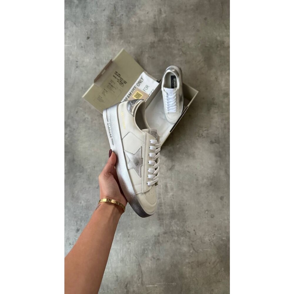 Golden Goose Unisex White Silve