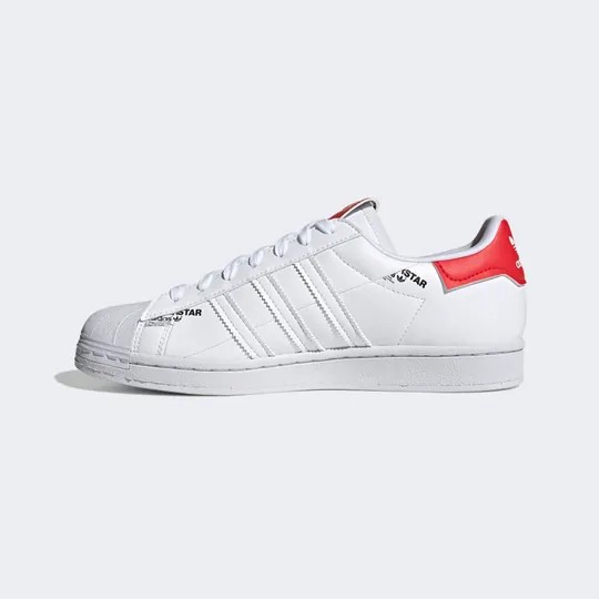 Adidas Superstar Cloud White Vivid Red