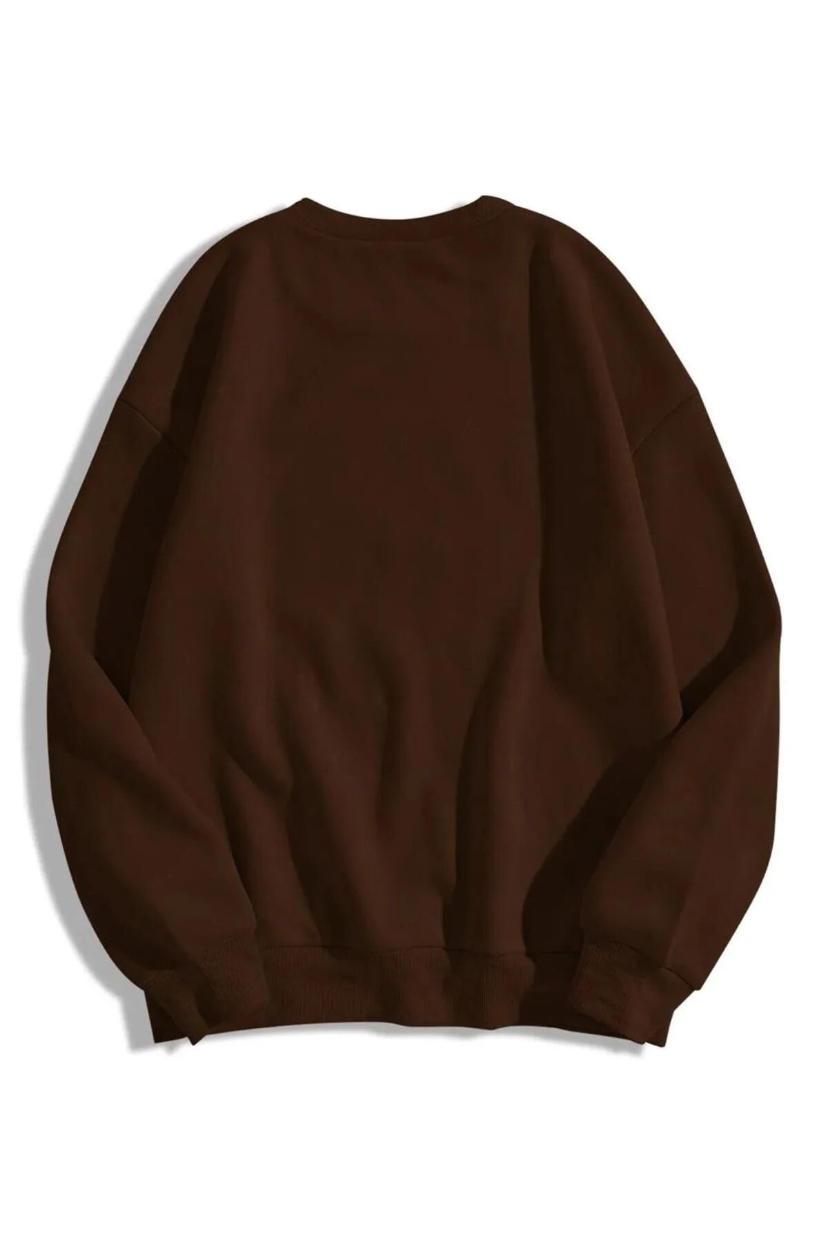 Kahverengi Düz Sweatshirt