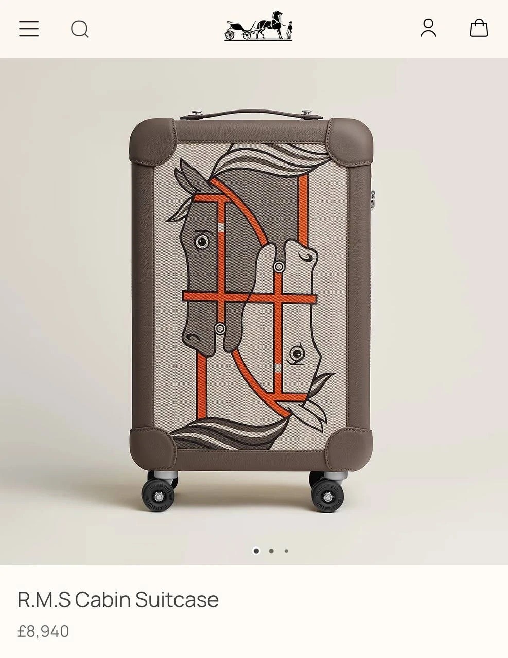 Hermes R.M.S. Cabin Suitcase İthal Ürün A+ Plus Premium 35x57x20 cm