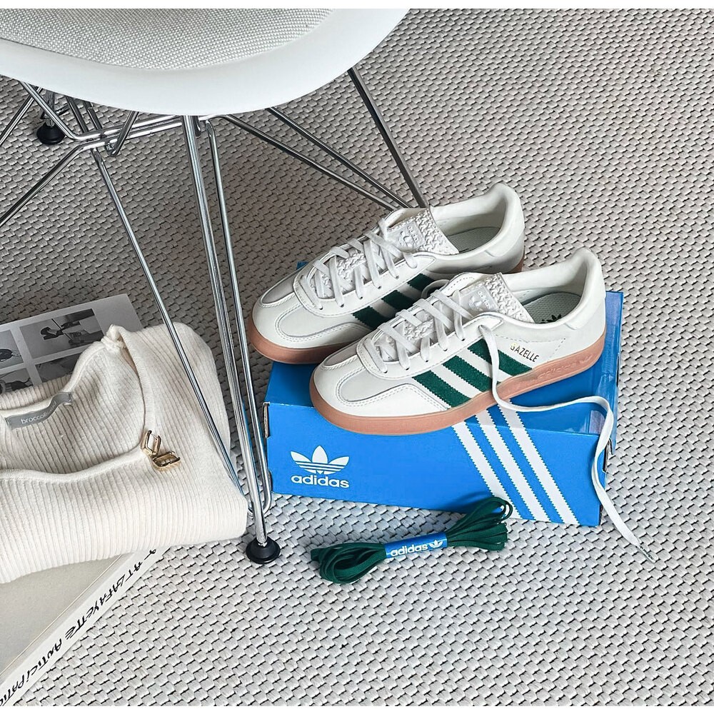 Adidas Gazelle indoor emmi off white dark green