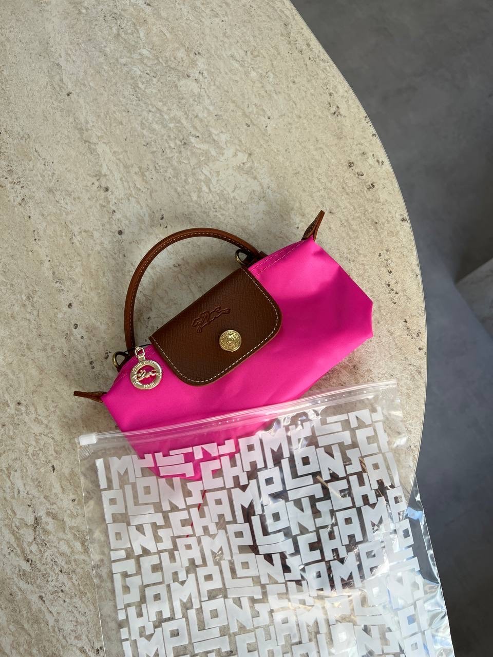 Long Champ Pembe Kol Çantası 