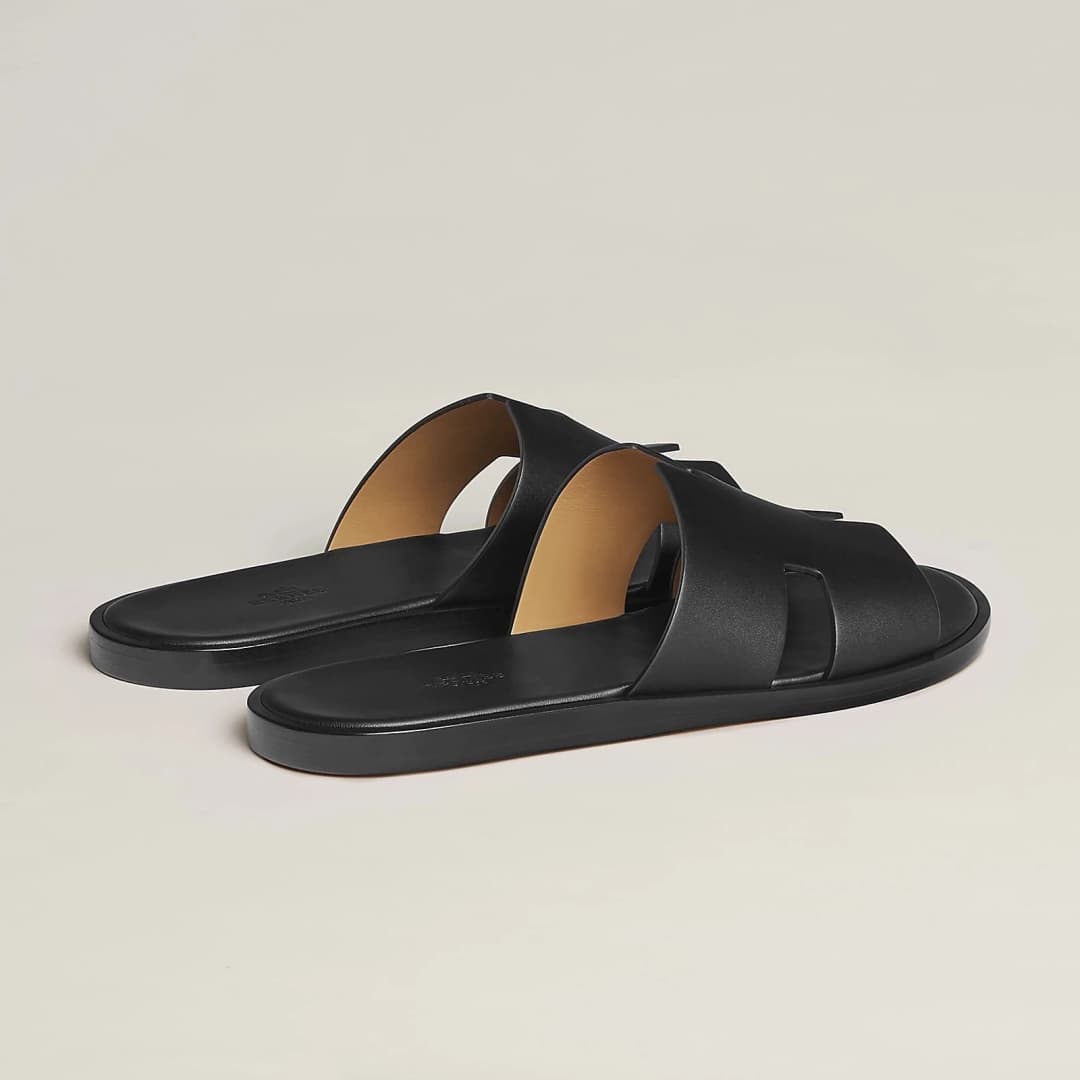 Hermes Izmir Sandal Noir Smooth Calfskin Leather görsel 3
