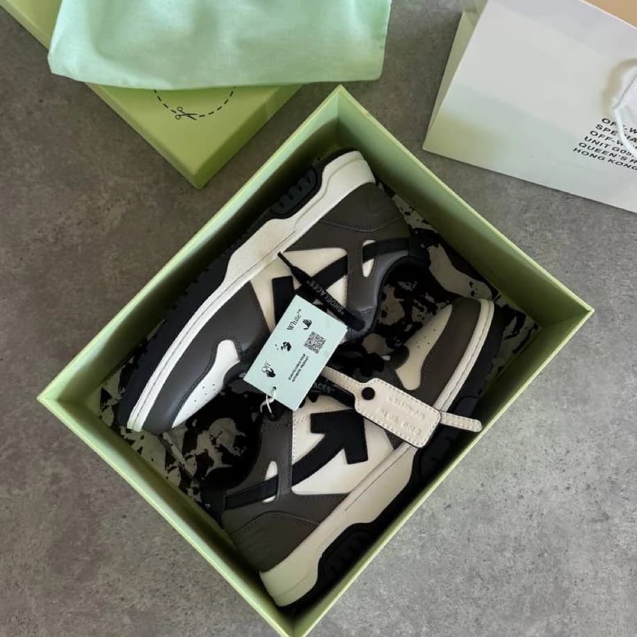 OFF-WHITE Out Of Office OOO Low Tops Dark Gray Black görsel 2