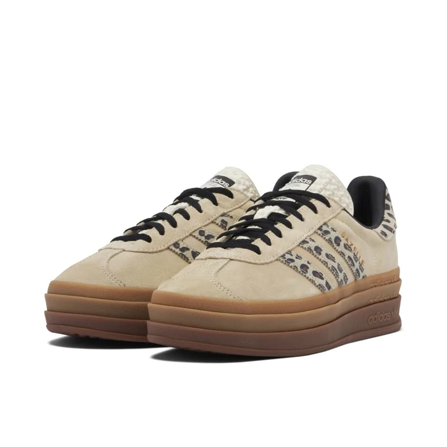 adidas Gazelle Bold Cream Black Leopard görsel 3