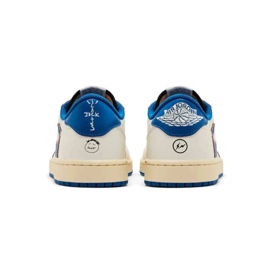 Jordan 1 Retro Low OG SP Fragment x Travis Scott Sail Military Blue görsel 3