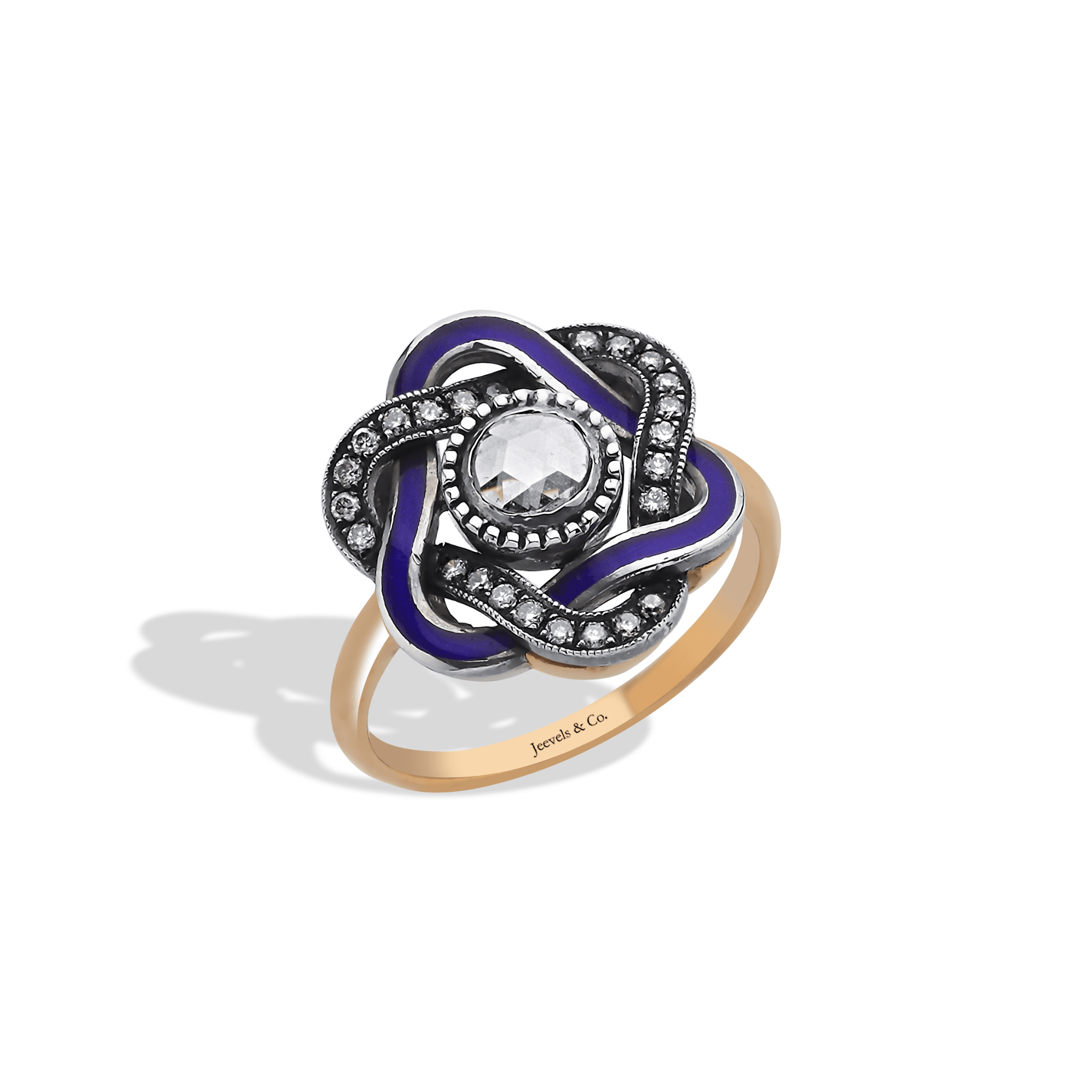 Istanbul Series Diamond And Enamel Gold Ring