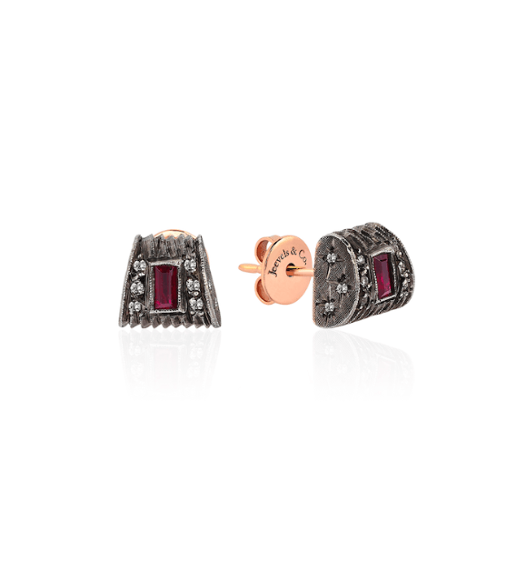 Initial Collection Ruby Diamond-Set Earring