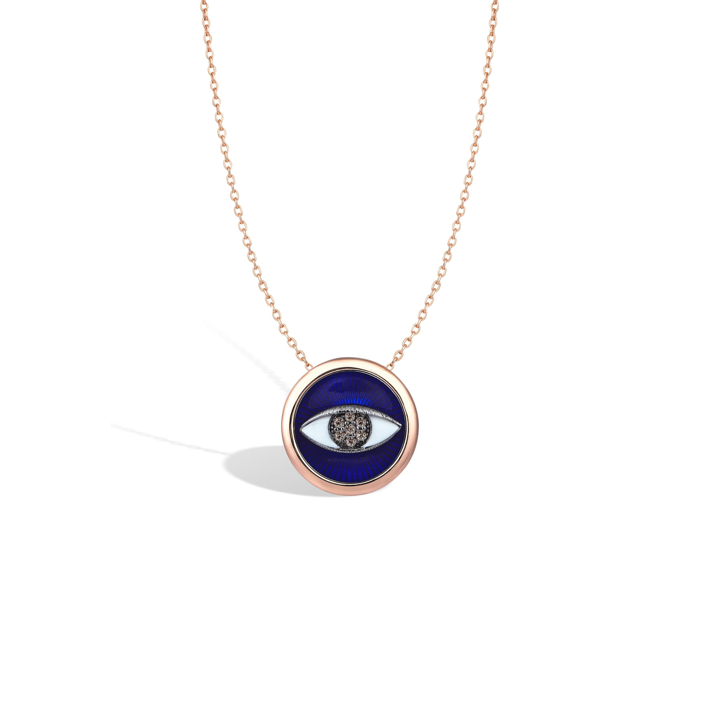 Istanbul Series Enamel Eye Diamond Stone Gold Necklace