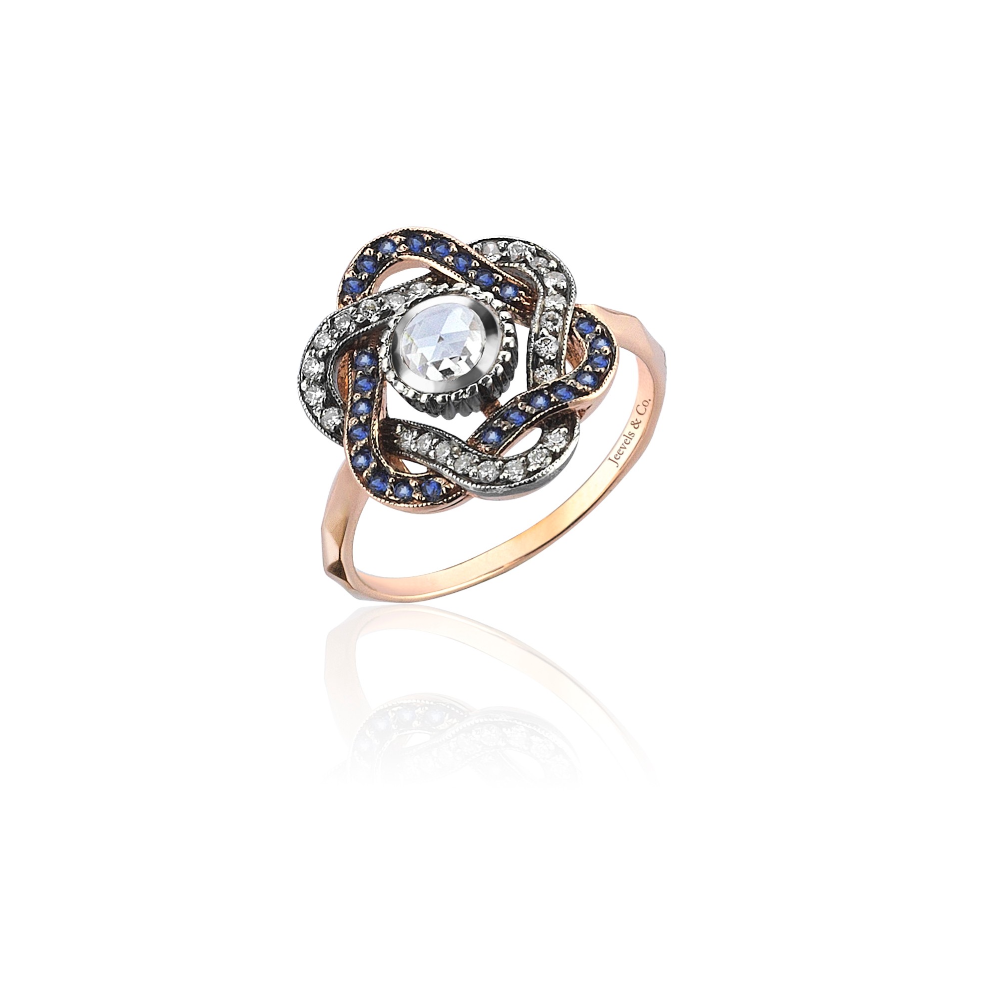 Istanbul Series Sapphire and Diamond Gold Ring