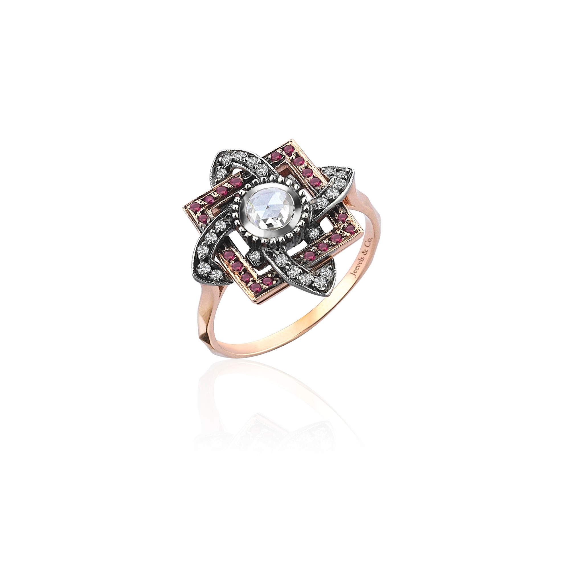 Istanbul Series Ruby and Diamond Gold Ring