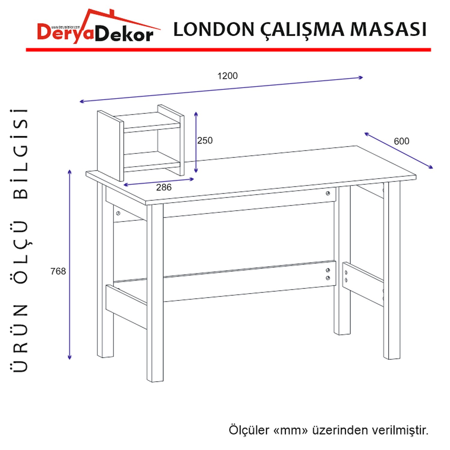 DERYA DEKOR LONDON ÇALIŞMA MASASI