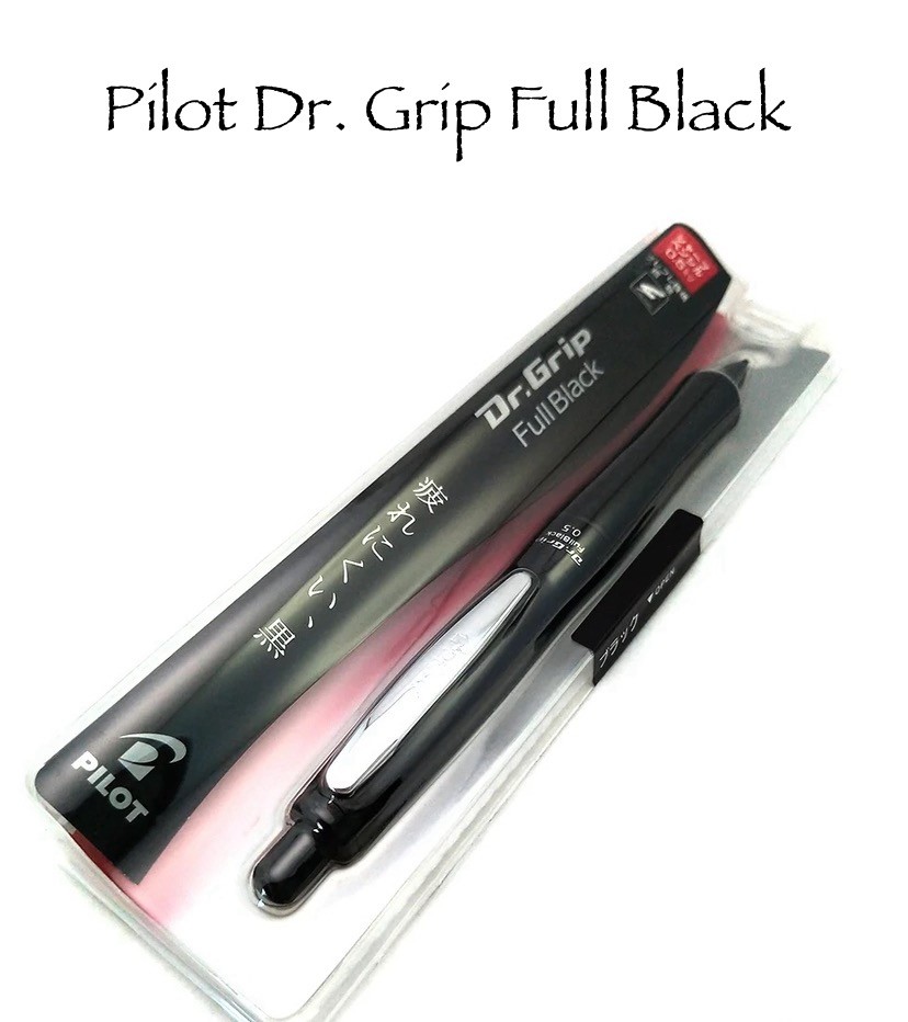 Pilot Dr. Grip Full Black Mekanik Kurşun Kalem (0,5mm) - Red Panda TR