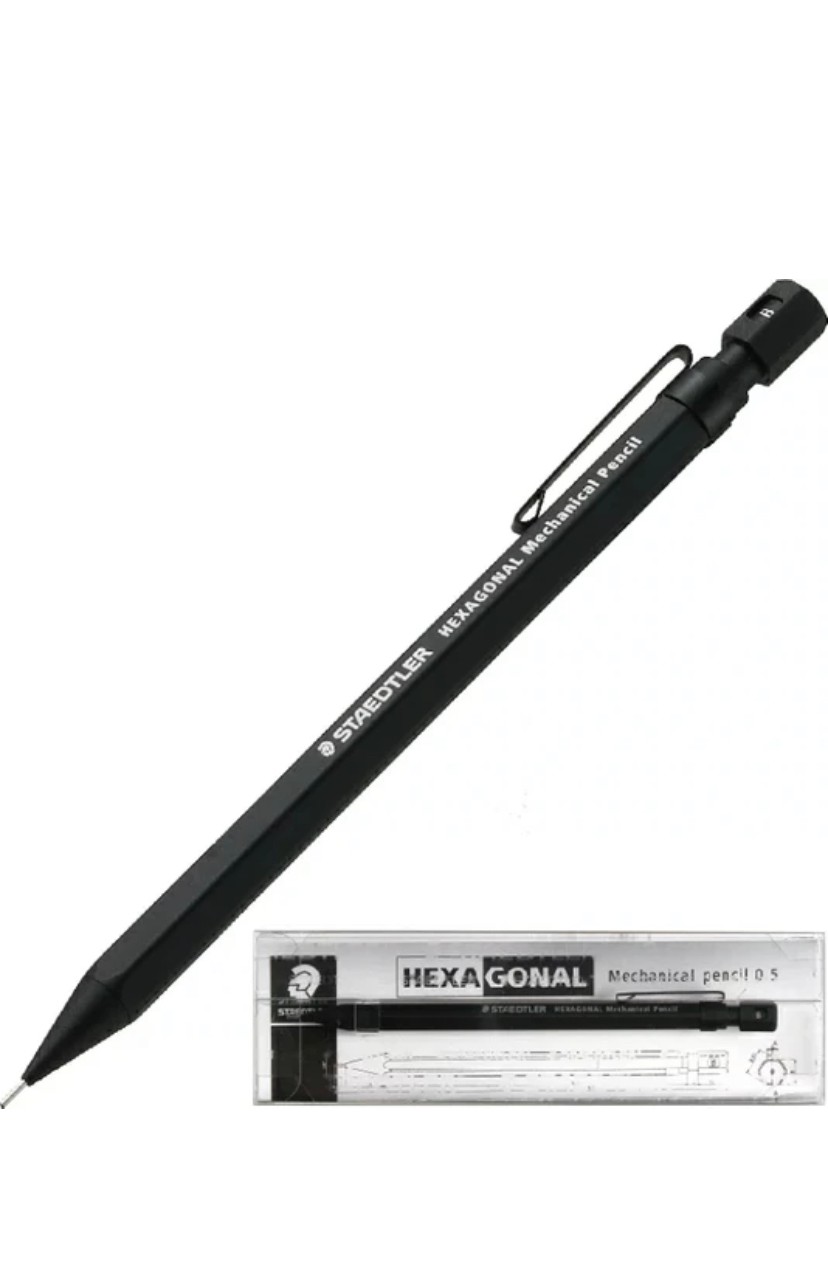 Staedtler Hexagonal 925 77 Mekanik Kurşun Kalem (0,5mm) - Red Panda TR - Siyah