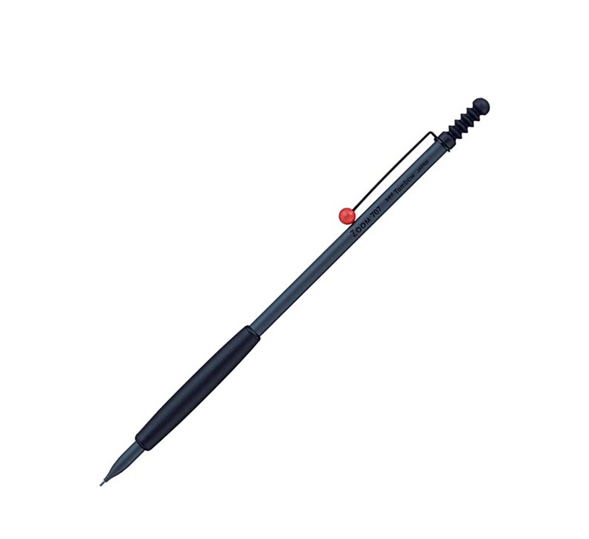 Tombow Zoom 707 Mekanik Kurşun Kalem (0,5mm) - Red Panda TR - Gri-Siyah