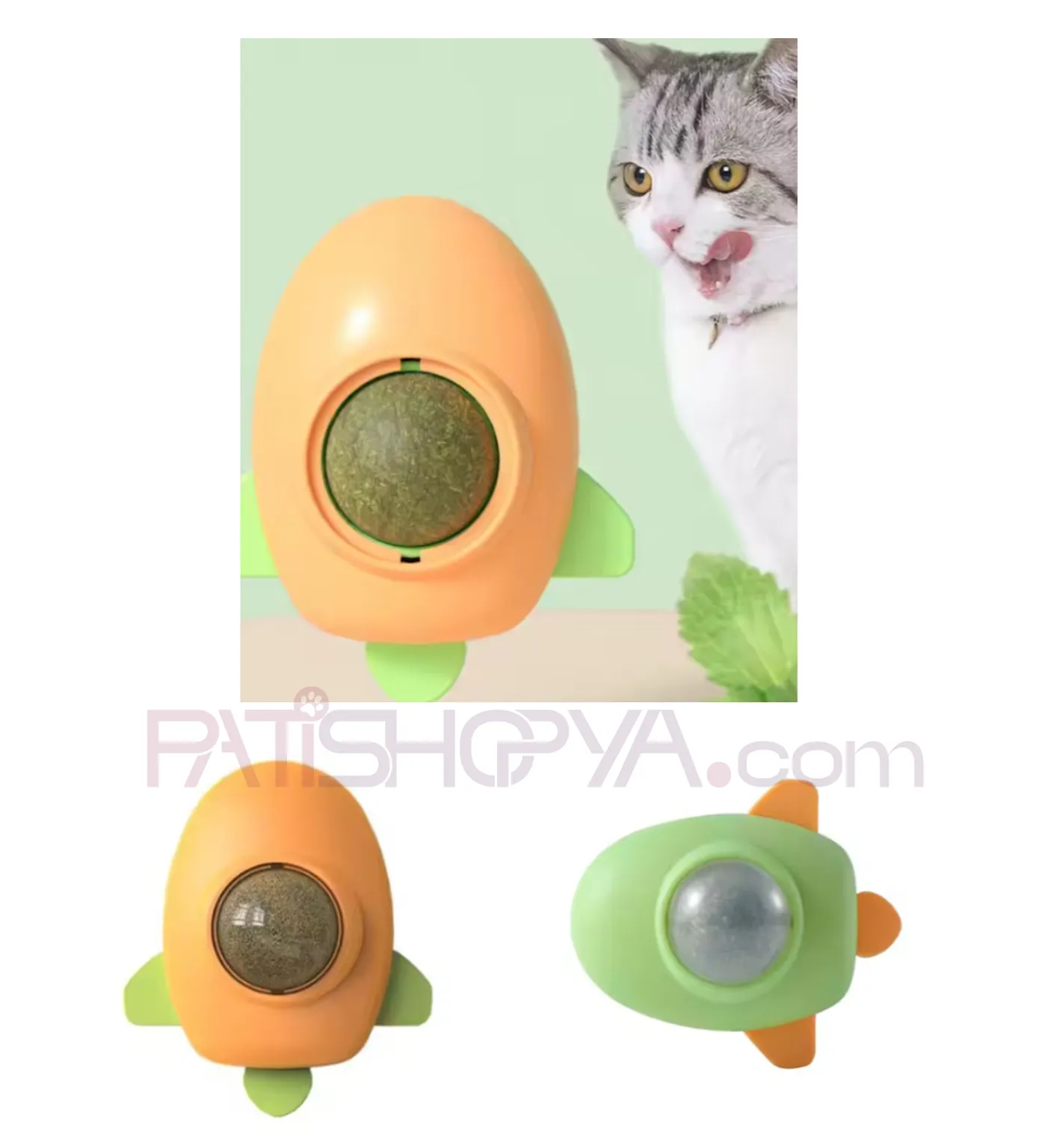 Kedi Yalama Topu Uçak Model İTHAL 1 Adet image