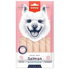 Wanpy - Dog Salmon & Chicken Creamy Treat ( 14 gr ) 5'Li
