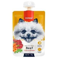 Wanpy - Dog Tasty Meat Paste Beef Carro & Pea ( 90gr )