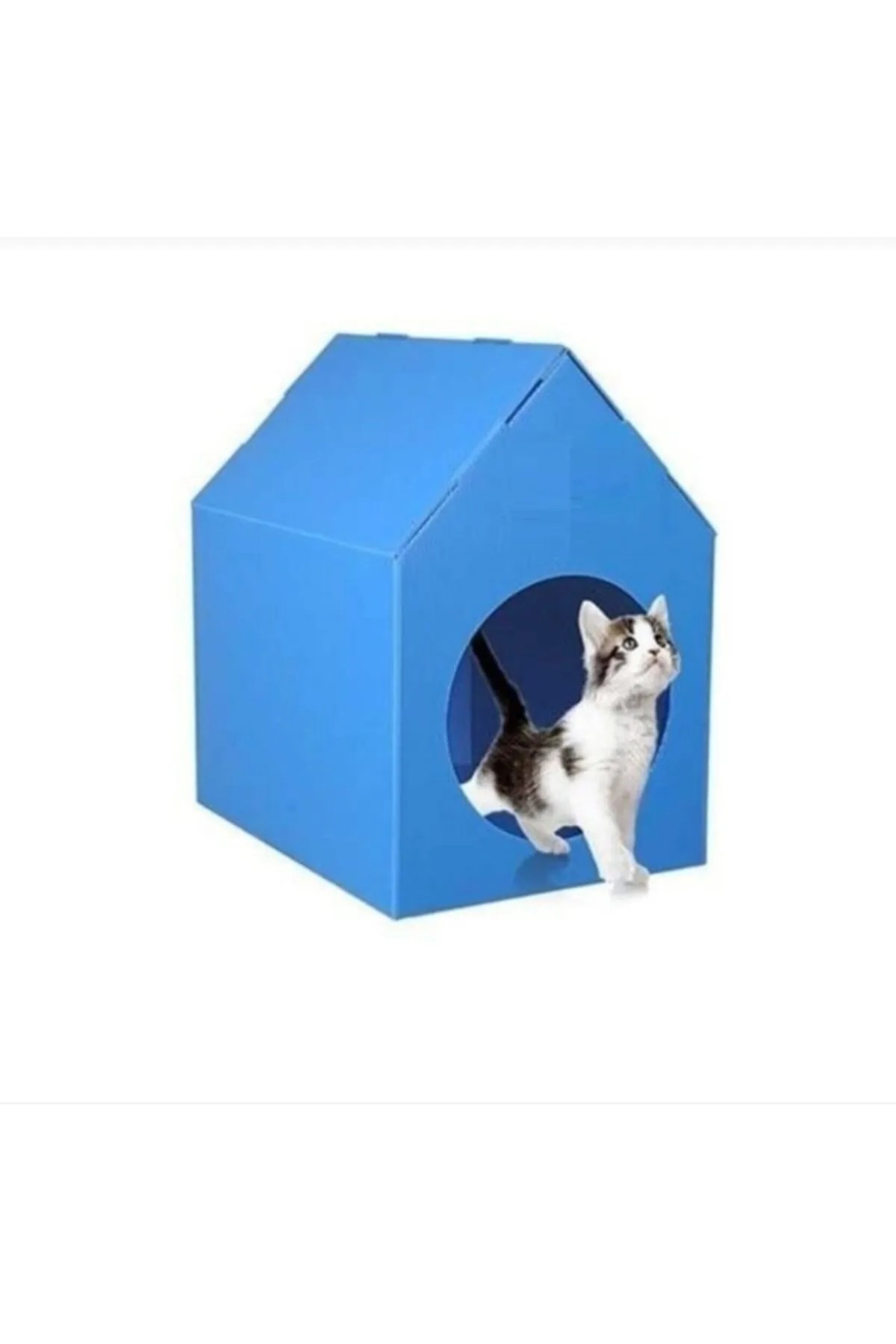 Plastik Kedi Köpek Evi - Mavi
