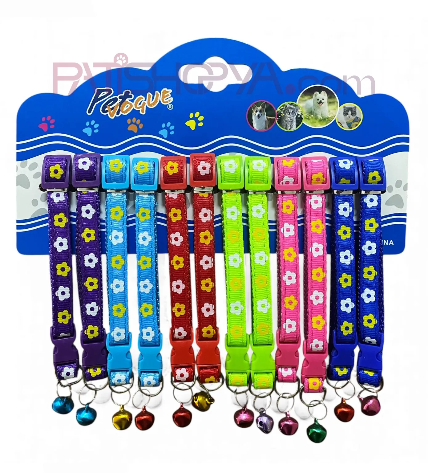 PET VOGUE Çiçek Desenli Kedi Boyunluk Seti 1 Adet main variant image