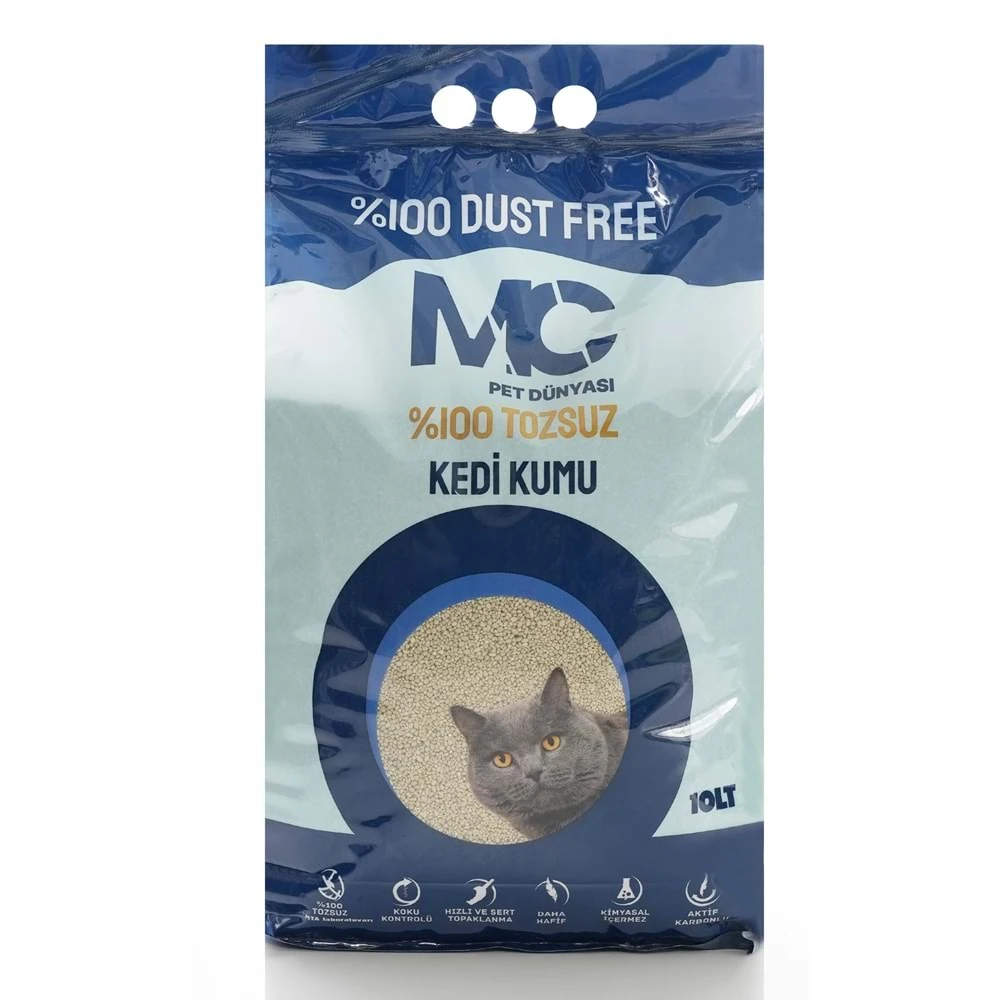 MC Cat Aktif Karbon Tozsuz MicroBall Kedi Kumu 10 Lt image