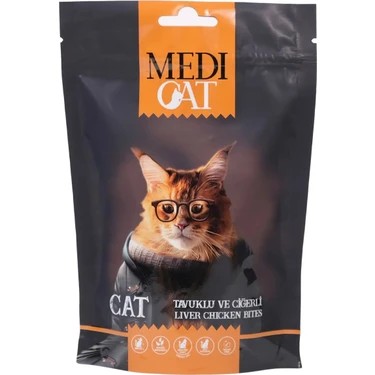 Medi CAT - Kurutulmuş Tavuklu ve Ciğerli Ödül Maması (80 Gr)