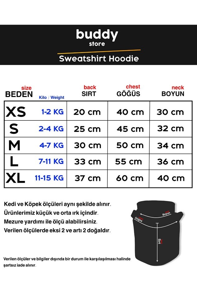 Kedi & Köpek Kıyafeti Sweatshirt - Buddy Baskılı Pembe Sweatshirt