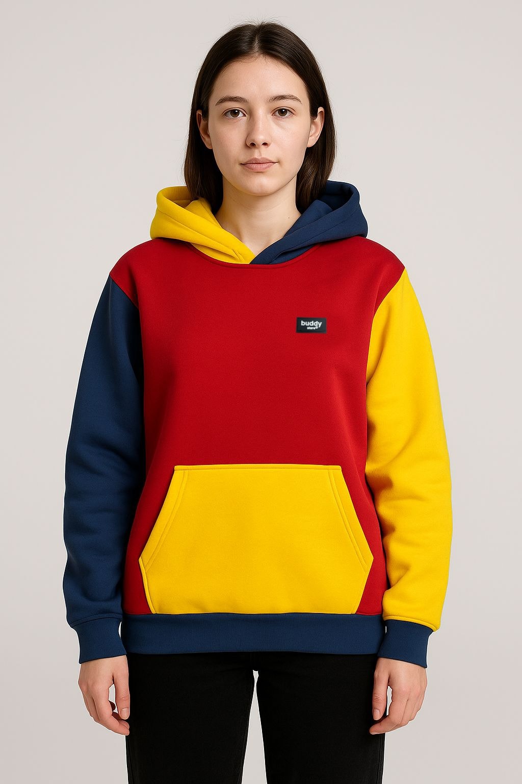 Unisex Oversize Sweatshirt Hoodie Colourful Model image