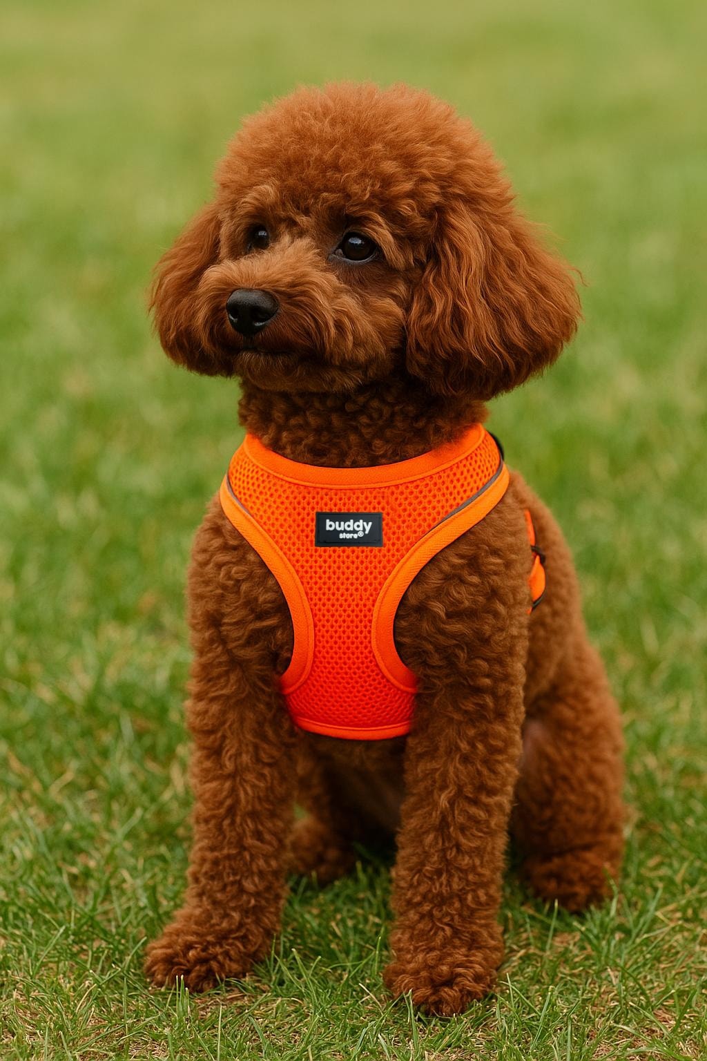 Air-mesh Harness Köpek Göğüs Tasması - Turuncu image