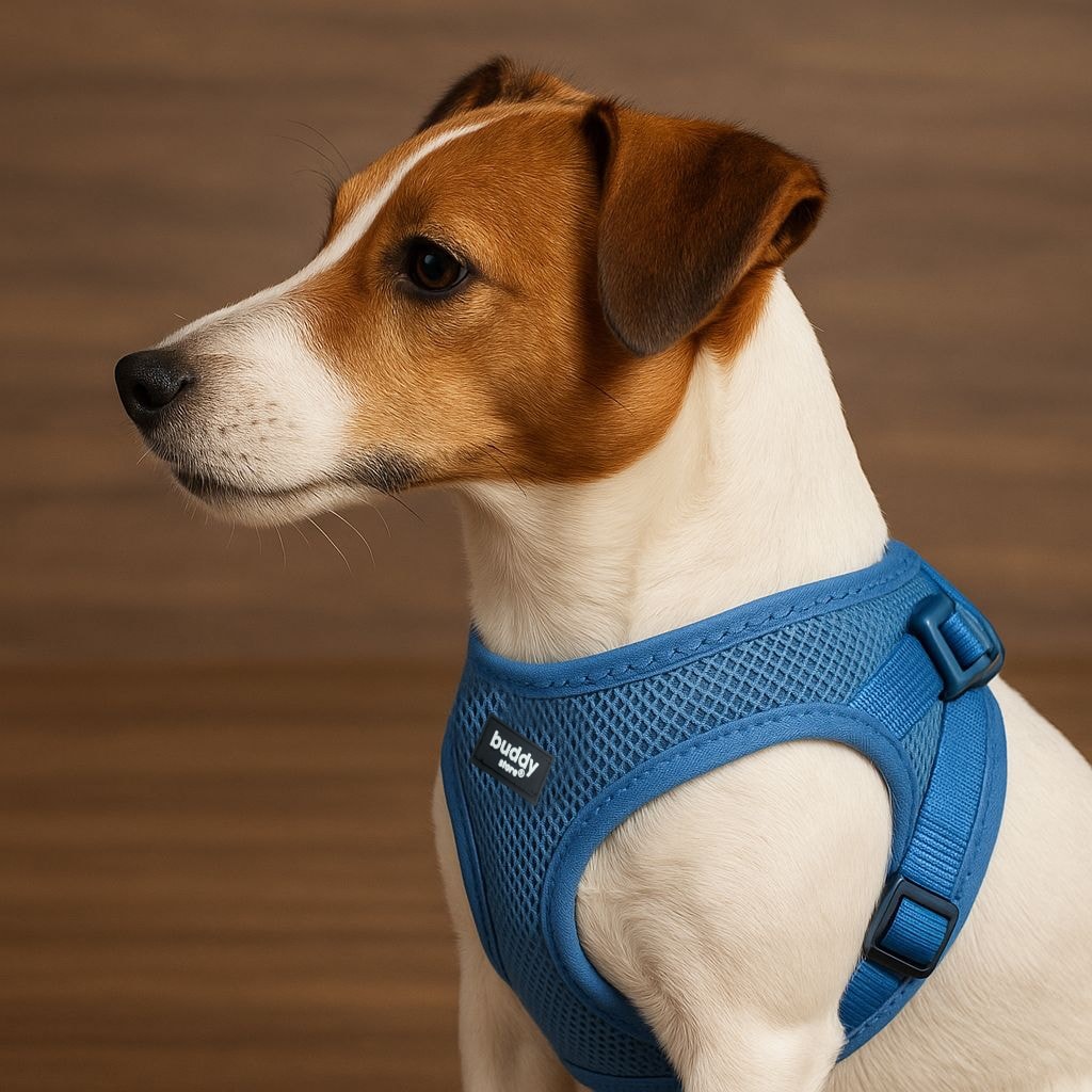 Air-mesh Harness Köpek Göğüs Tasması - Mavi image