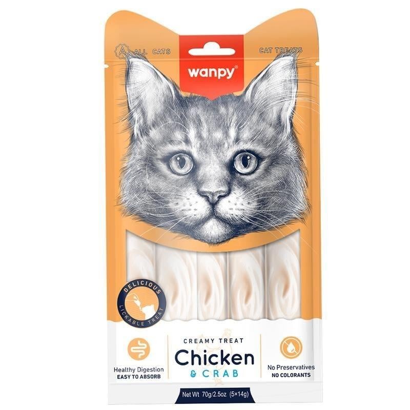 Wanpy - Chicken & Crab Creamy Treat ( 14 gr ) 5'Li