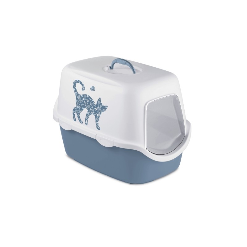 STEFANPLAST CATHY GRIFFE MAVİ KEDİ TUVALETİ 56x40x40CM