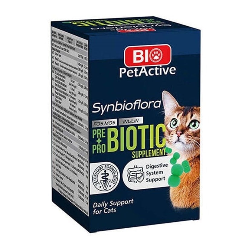 Pet Active Synbioflora Kediler İçin Prebiotic - Probiotic 60 Tablet image