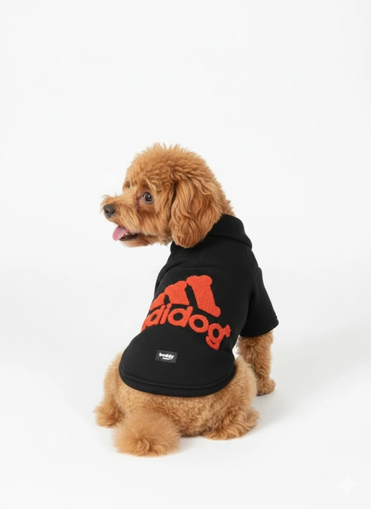 Siyah Hakim Yaka Comfort Fit Köpek Sweat Ceketi (WarmFlex Koleksiyonu)