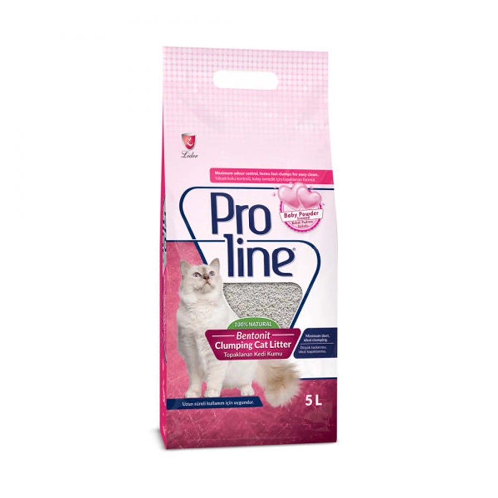 PROLINE BEBEK PUDRALI KEDI KUMU 5 LT(KOKULU-RENKLI)