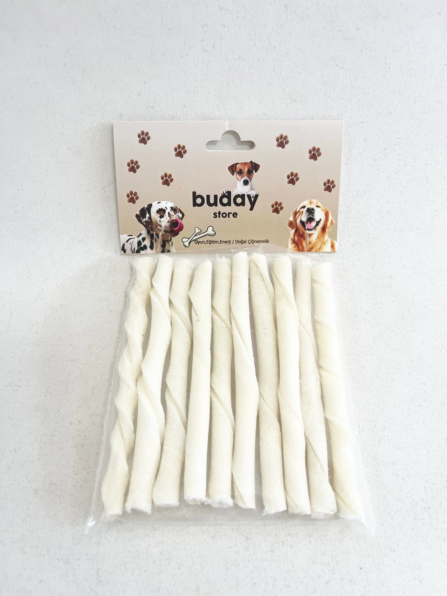Doğal Sütlü Burgu Stick 13cm 7-8g ( 10l'u Paket )