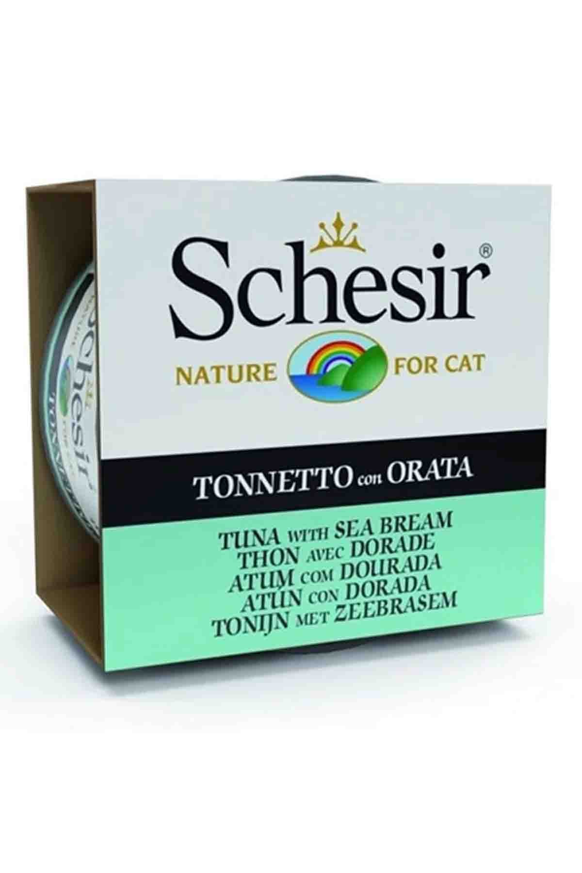 Schesir Ton Balıklı ve Çipuralı Kedi Konservesi 85g