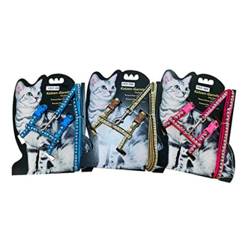 Parlak Kedi Gezdirme Göğüs Tasması	1 Adet image