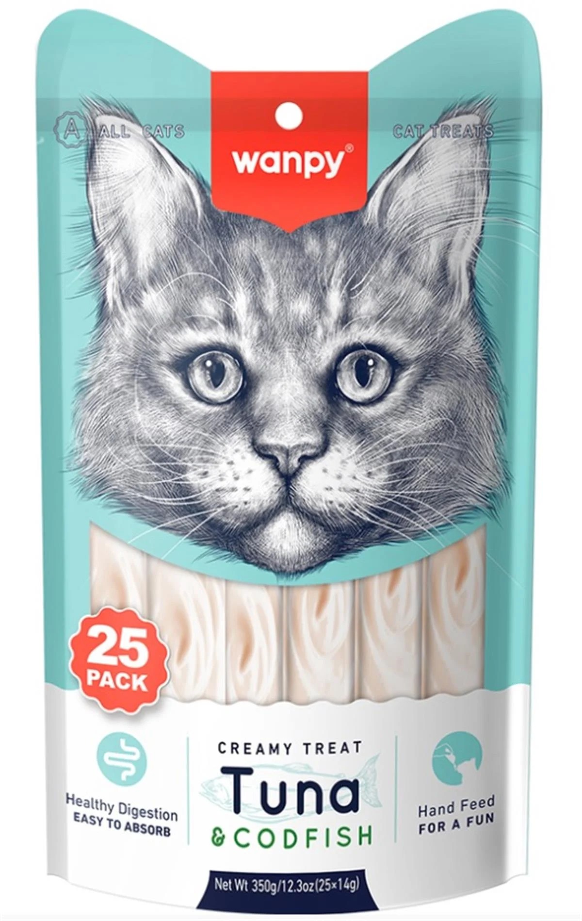 Wanpy - Tuna & Codfish Creamy Treat ( 14 gr ) 25'Li