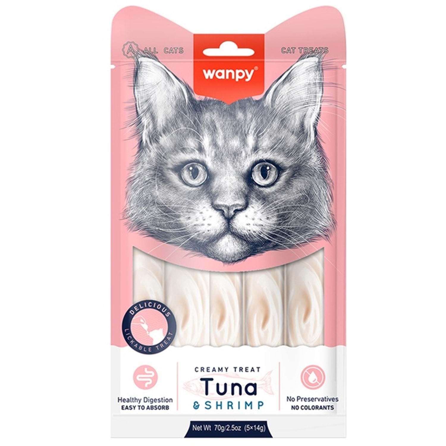 Wanpy - Tuna & Shrimp Creamy Treat ( 14 gr ) 5'Li