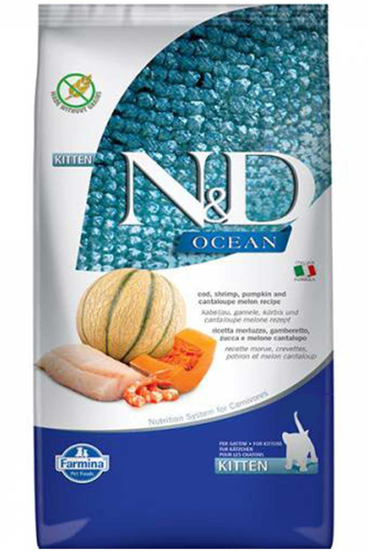 N&D -  Ocean Cod, Shrimp, Pumpkin and Cantaloupe melon Recipe ( 1.5 KG ) (PND0150059)